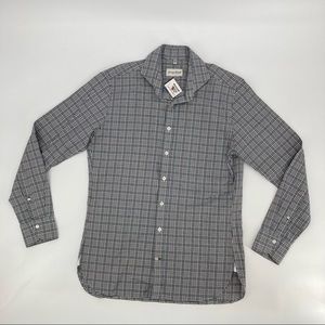 Georg Haupt Men’s Check Button Down Shirt - Medium - 15.5